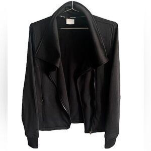 Head Athleisure Moto Black Jacket, Size M Stretch Thumbholes, Versatile Style